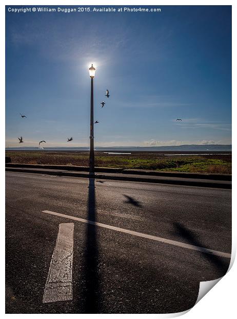  Parkgate village Seafront on the Wirral peninsula Print by William Duggan