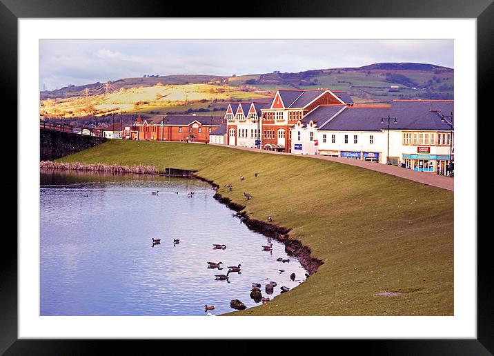Caerphilly Town Framed Mounted Print by Nadeesha Jayamanne