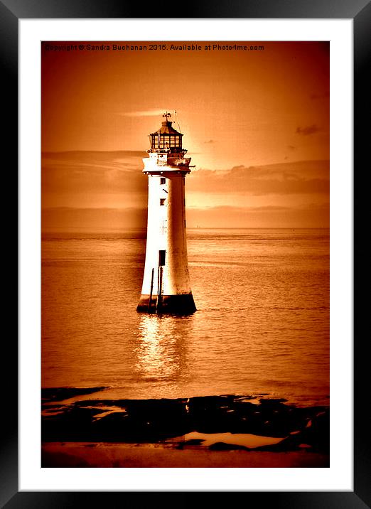 The Lighthouse Framed Mounted Print by Sandra Buchanan