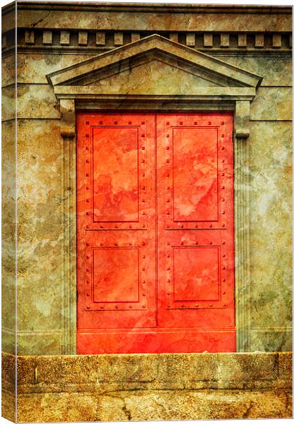  Red Doors Canvas Print by David Hare