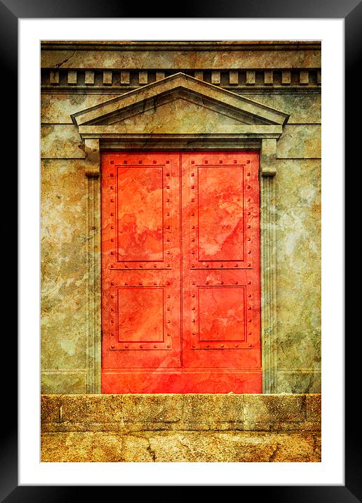  Red Doors Framed Mounted Print by David Hare