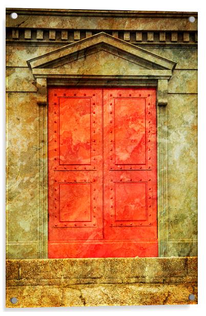  Red Doors Acrylic by David Hare
