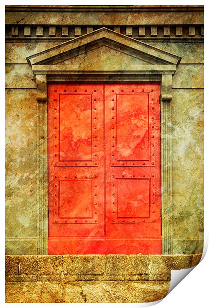 Red Doors Print by David Hare
