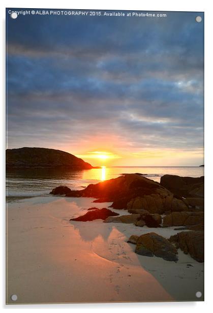  Achmelvich Beach, Sutherland, Scotland Acrylic by ALBA PHOTOGRAPHY