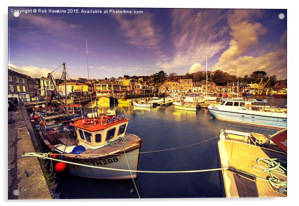  Padstow Vista  Acrylic by Rob Hawkins