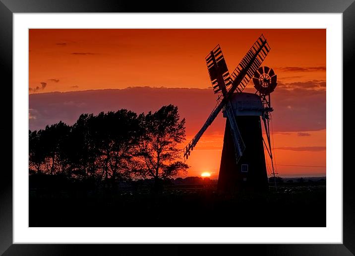 Hardley Mill Framed Mounted Print by Broadland Photography