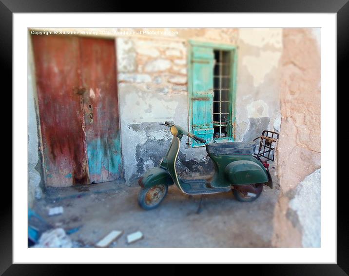  Vespa Framed Mounted Print by Suzanne Whaley