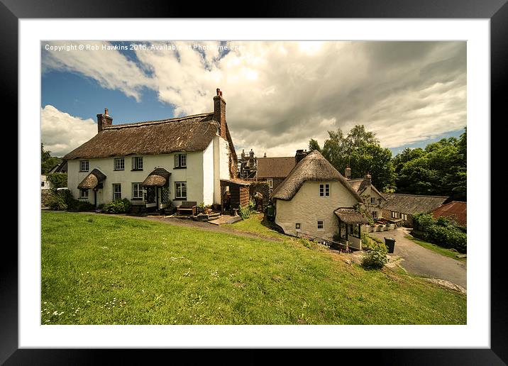  Lustleigh Cottages  Framed Mounted Print by Rob Hawkins