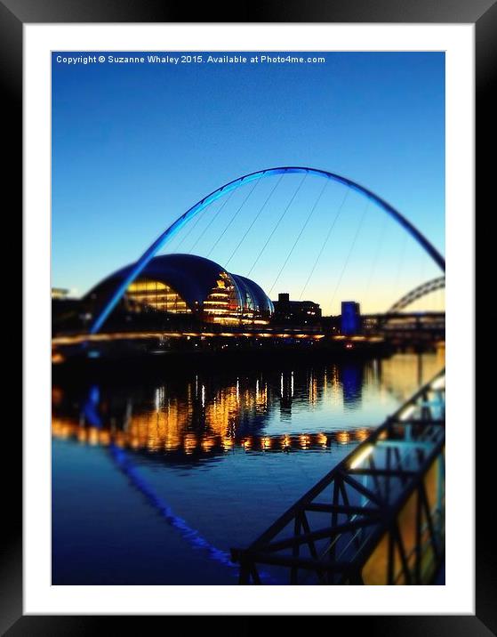  Sunset on The River Tyne Framed Mounted Print by Suzanne Whaley