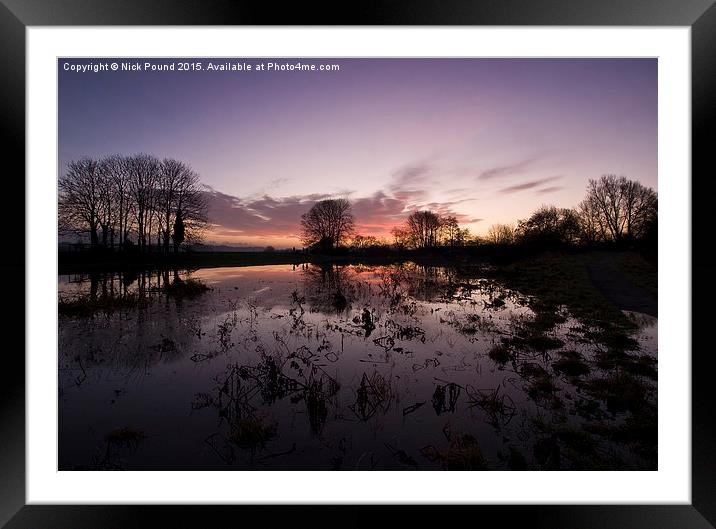  Dawn at King's Sedgemoor Drain  Framed Mounted Print by Nick Pound