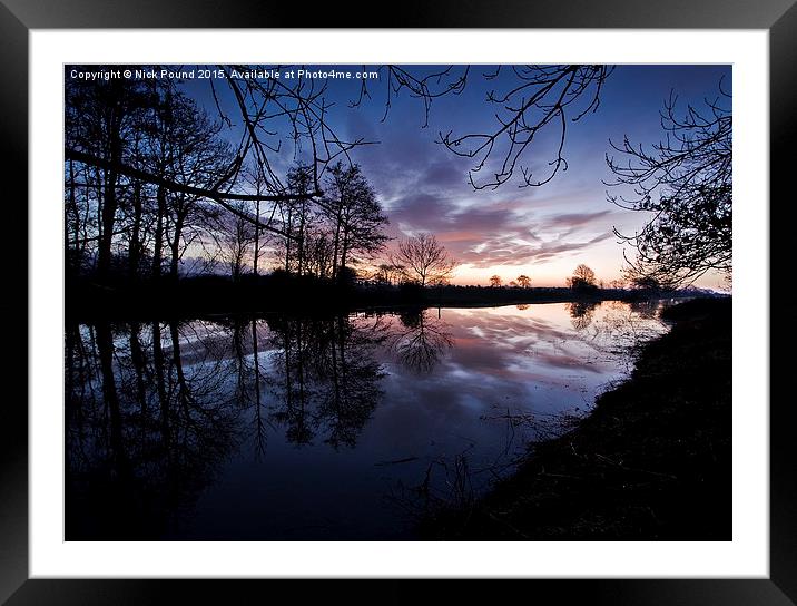  Dawn at King's Sedgemoor Drain Framed Mounted Print by Nick Pound