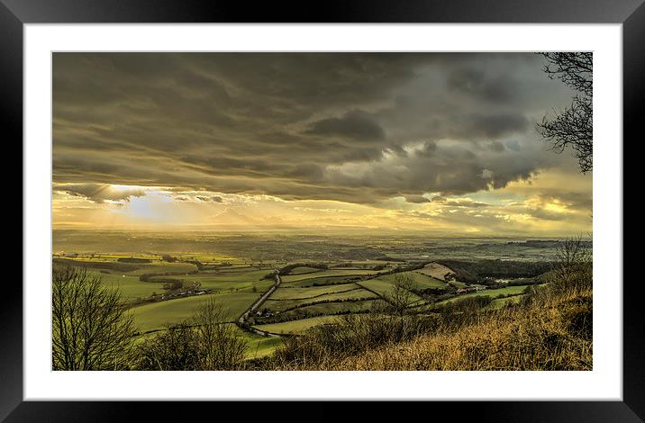  Sutton Bank at Dusk Framed Mounted Print by David Oxtaby  ARPS
