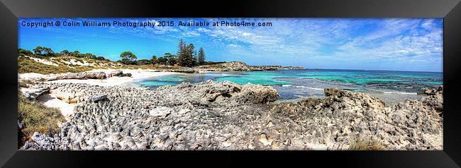  The Basin - Rottnest Island WA - Panorama Framed Print by Colin Williams Photography