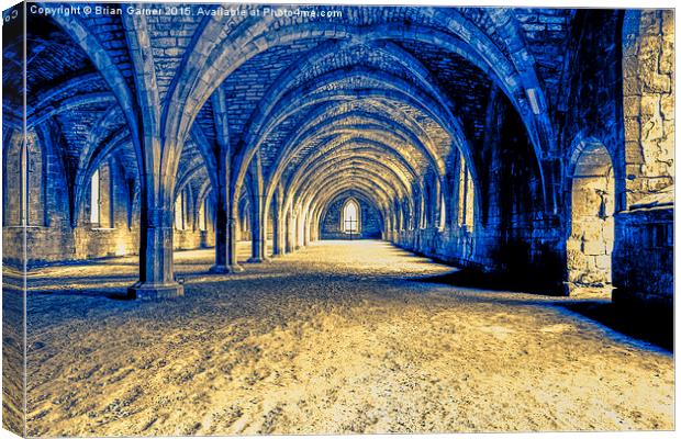  Ruined Abbey Cloisters Canvas Print by Brian Garner
