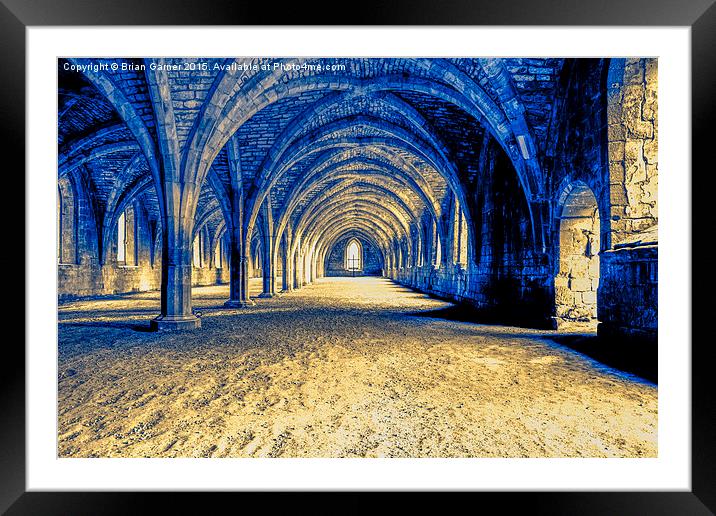  Ruined Abbey Cloisters Framed Mounted Print by Brian Garner