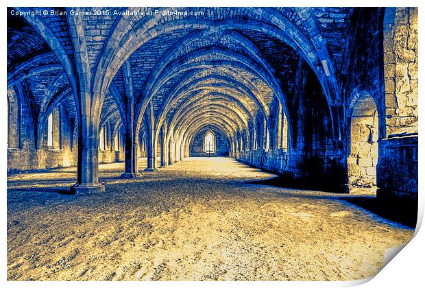  Ruined Abbey Cloisters Print by Brian Garner