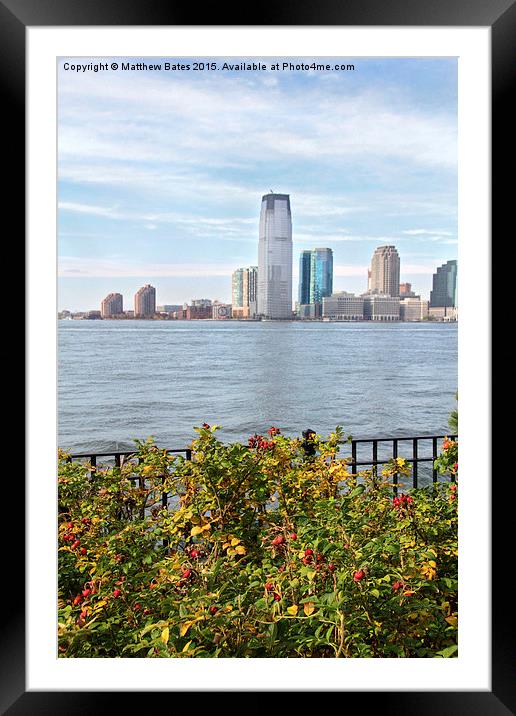  Jersey City Framed Mounted Print by Matthew Bates