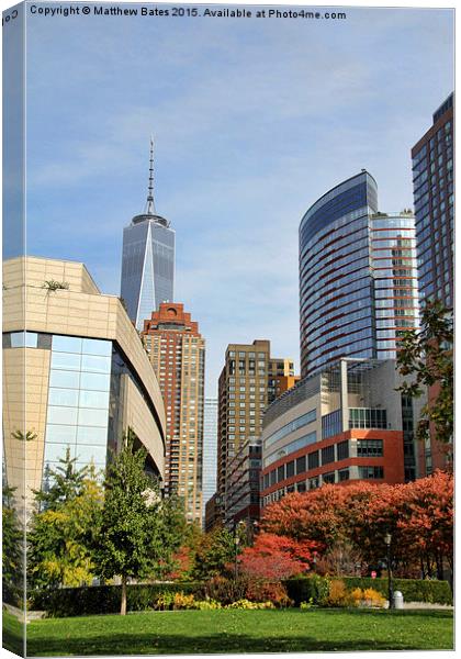  Freedom Tower Canvas Print by Matthew Bates