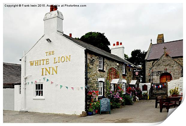 The White Lion, Llanelian Print by Frank Irwin