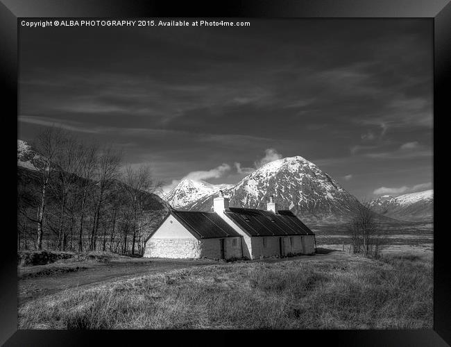 Blackrock Cottage, Glencoe, Scotland Framed Print by ALBA PHOTOGRAPHY