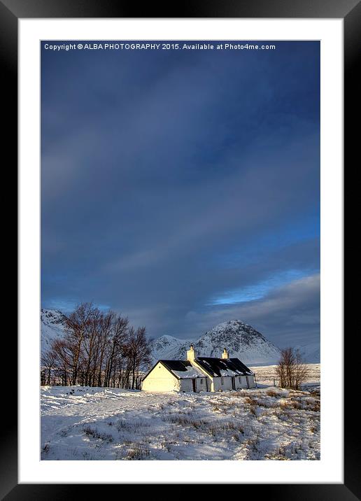  Blackrock Cottage, Glencoe, Scotland. Framed Mounted Print by ALBA PHOTOGRAPHY