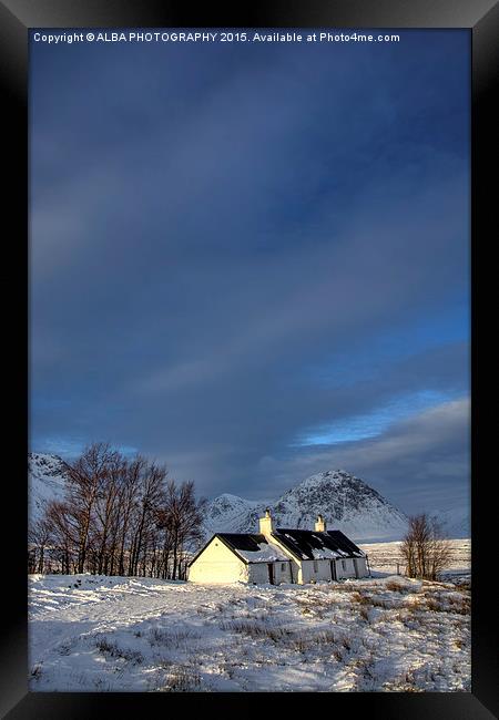  Blackrock Cottage, Glencoe, Scotland. Framed Print by ALBA PHOTOGRAPHY