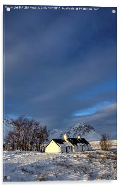  Blackrock Cottage, Glencoe, Scotland. Acrylic by ALBA PHOTOGRAPHY