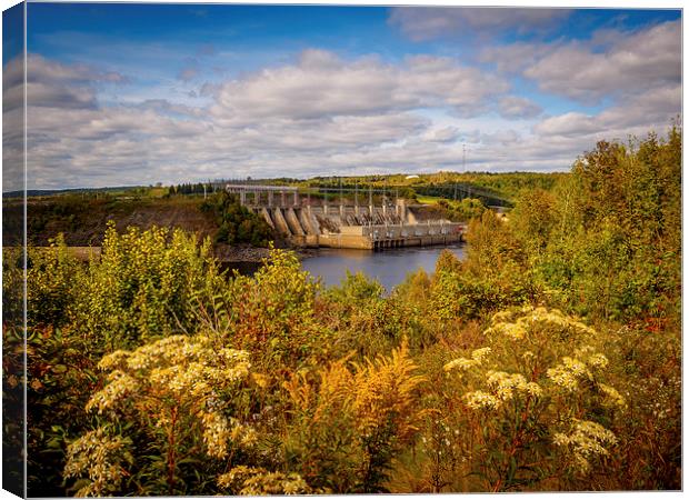 Mactaquac Dam, Fredericton, New Brunswick, Canada Canvas Print by Mark Llewellyn