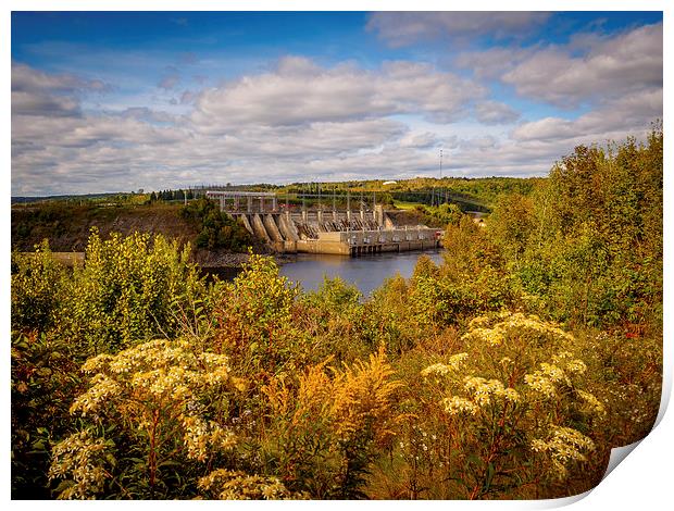 Mactaquac Dam, Fredericton, New Brunswick, Canada Print by Mark Llewellyn