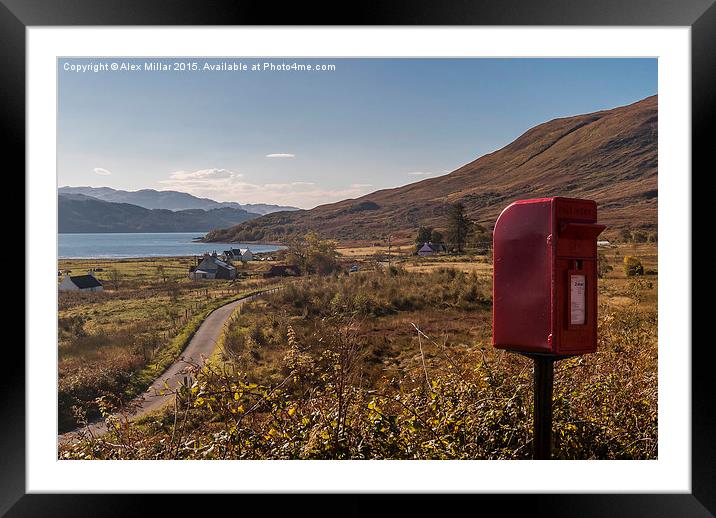  Remote Post Box Framed Mounted Print by Alex Millar