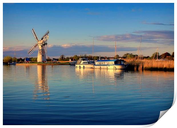  Evening on the River Thurne Print by Broadland Photography