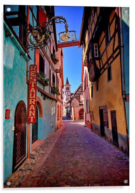  Riquewihr, Alsace Acrylic by Broadland Photography