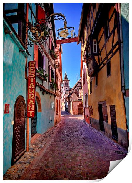  Riquewihr, Alsace Print by Broadland Photography