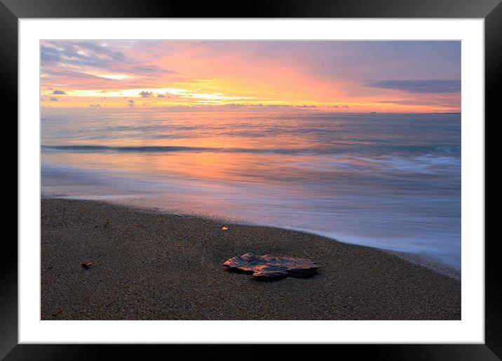 Lone Stone. Framed Mounted Print by allen martin