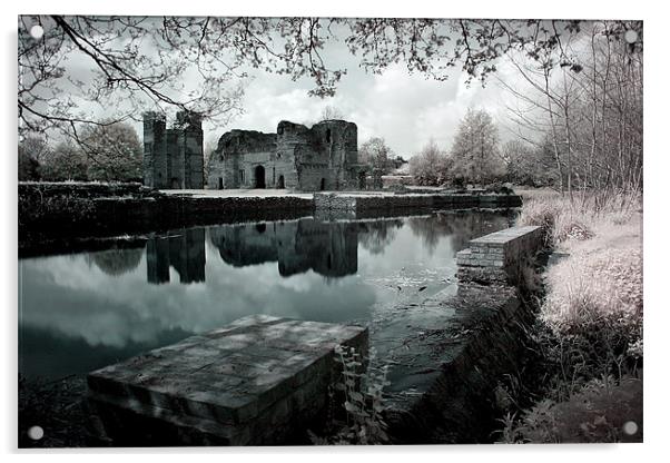 Kirby Muxloe Castle Acrylic by Simon Gladwin
