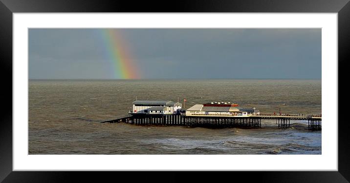  Rainbow over the pier Framed Mounted Print by Gordon Holmes