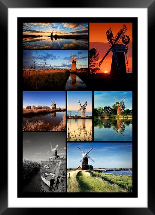 Montage of Norfolk Mills Framed Mounted Print by Broadland Photography