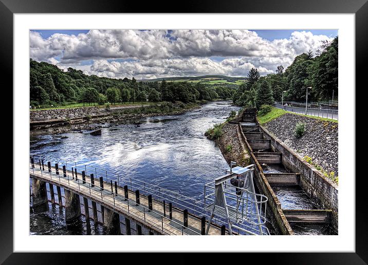 Pitlochry Fish Ladder Framed Mounted Print by Tom Gomez