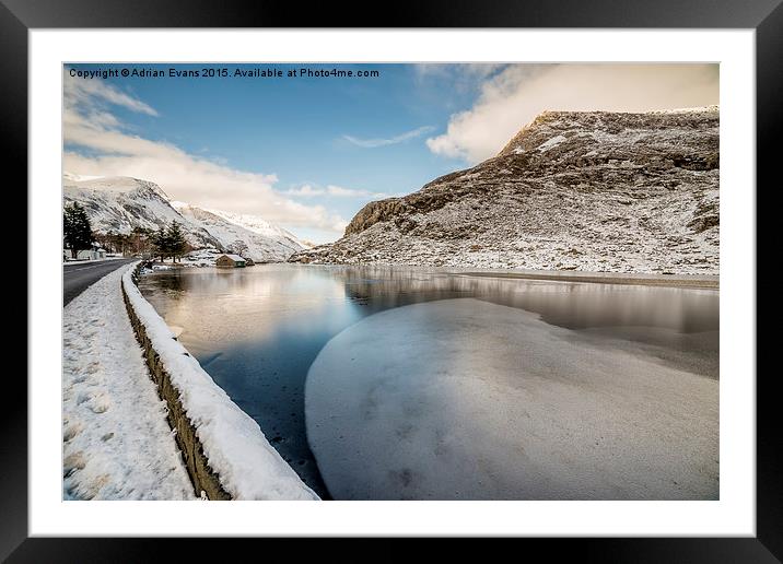 Ice Curve Framed Mounted Print by Adrian Evans