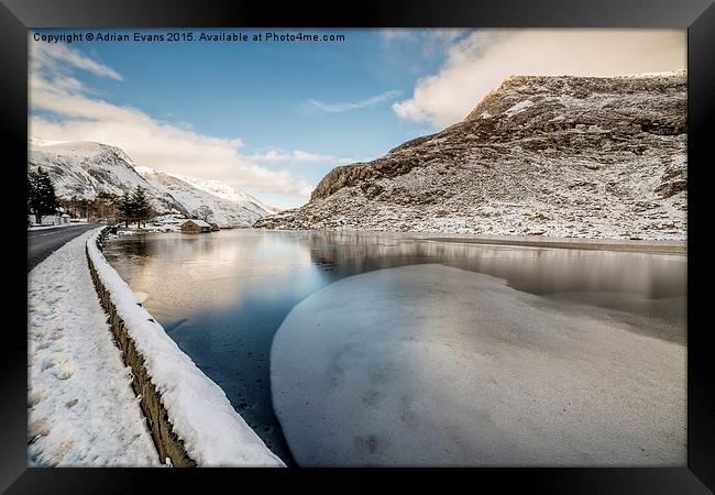 Ice Curve Framed Print by Adrian Evans