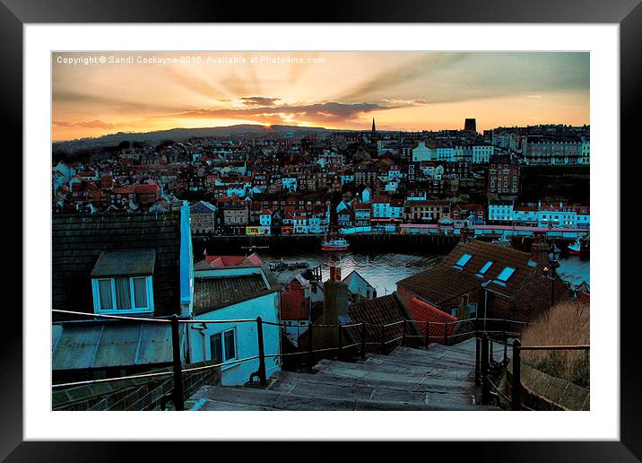  Whitby Sunset Framed Mounted Print by Sandi-Cockayne ADPS