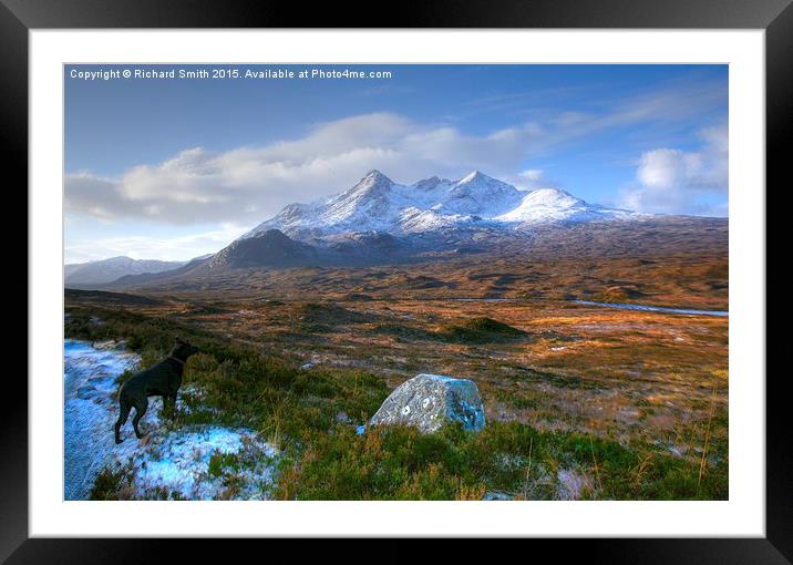  'Lucy' and the Black Cuilin of Skye Framed Mounted Print by Richard Smith