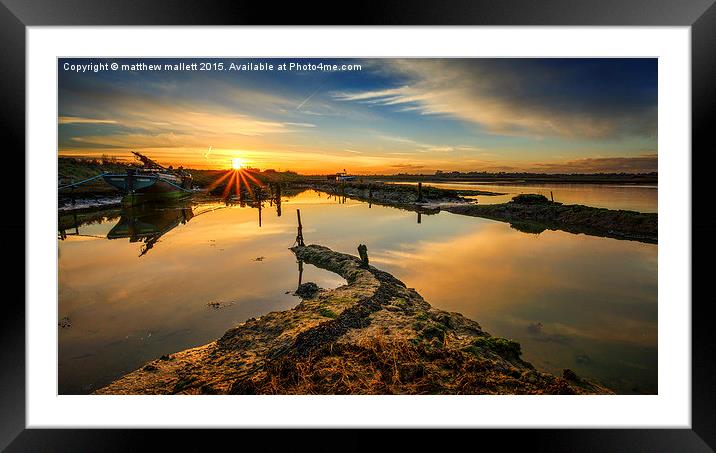 Tranquil end to the day  Framed Mounted Print by matthew  mallett