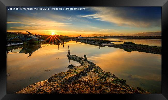 Tranquil end to the day  Framed Print by matthew  mallett