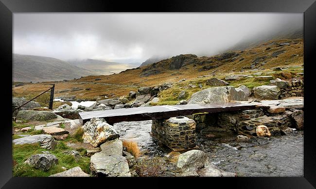  Footpath to the Devils Kitchen north Wales Framed Print by Tony Bates