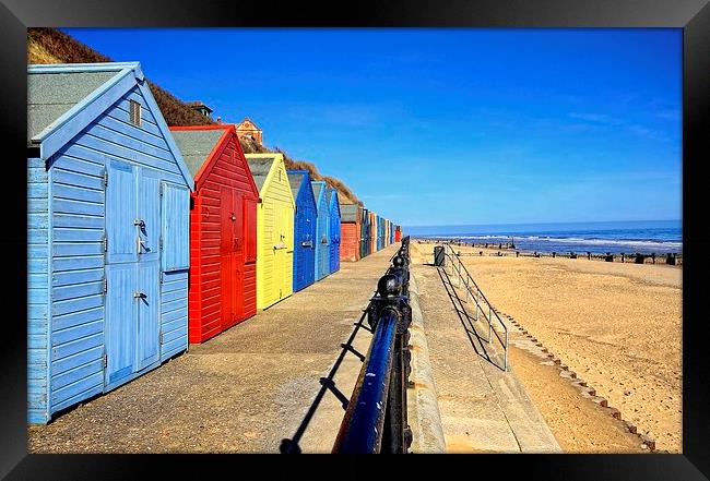  Mundesley Beach Huts Framed Print by Broadland Photography