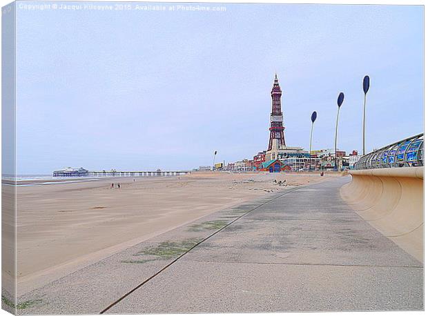 Wintry Blackpool  Canvas Print by Jacqui Kilcoyne