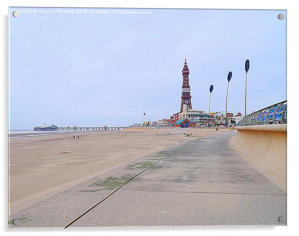 Wintry Blackpool  Acrylic by Jacqui Kilcoyne