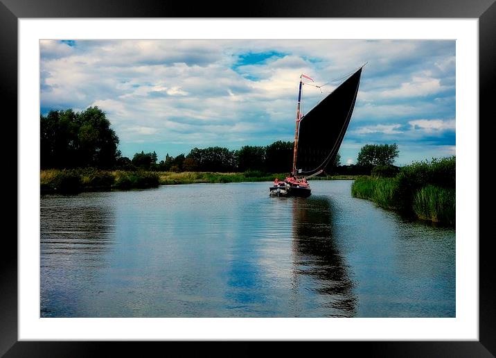  Wherry on the River Thurne Framed Mounted Print by Broadland Photography