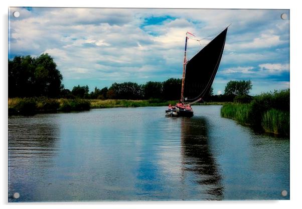  Wherry on the River Thurne Acrylic by Broadland Photography